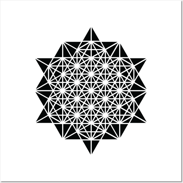 The Base 64 Creation Tee Star Tetrahedron Merkaba Wall Art by Teenugs